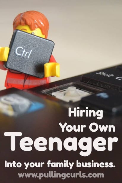Hiring your own children comes with its own set of huge benefits and also a set of problems. This post will give an idea of how to create boundaries so everyone benefits! via @pullingcurls