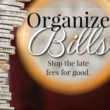Organizing bills will be one of the best organization projects you can do -- save yourself from the guilt and late fees!