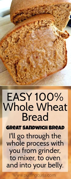 This post is going to share the nine years that I've been making 100% whole wheat bread -- this is the very best whole wheat bread recipe -- after years of trial and error. Both to eat and to make. It's simple to do, and my tricks are REALLY going to help you! Great for sandwiches or on its own! #bread #breadrecipe #wholewheat #wheatgrinder #kitchenaid #boschmixer #boschuniversal #wheatberries #wholewheatbread