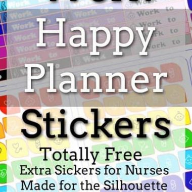 work happy planner stickers | erin condren | headers | nurse