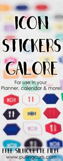 icon planner stickers | happy planner | Erin Condren | paper planner | washi tape via @pullingcurls