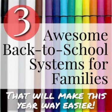 Back to school ideas to help organization in families. DIY your family life to make it smoother!