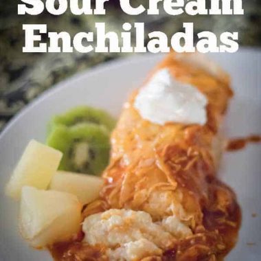 Pineapple Sour Cream Enchilads are a light treat when you're craving mexican food, but don't want something heavy!