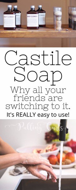 Castile Soap uses vary widly -- shampoo, face wash, bodywash, laundry detergent, cleaner. You can easily DIY your favorite places! via @pullingcurls