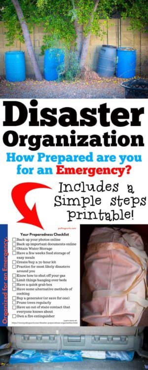 Disaster preparedness is something we should all think about.  You're probably wanting to know how to prepare for a natural disaster, on a budget, to help your survival.  Maybe even for issues of terrorism, or any other type of emergency situations.  This post will get you prepared!
