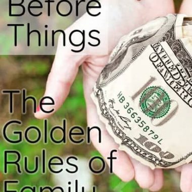 Family Finances -- People before things more than just spending a lot on others....