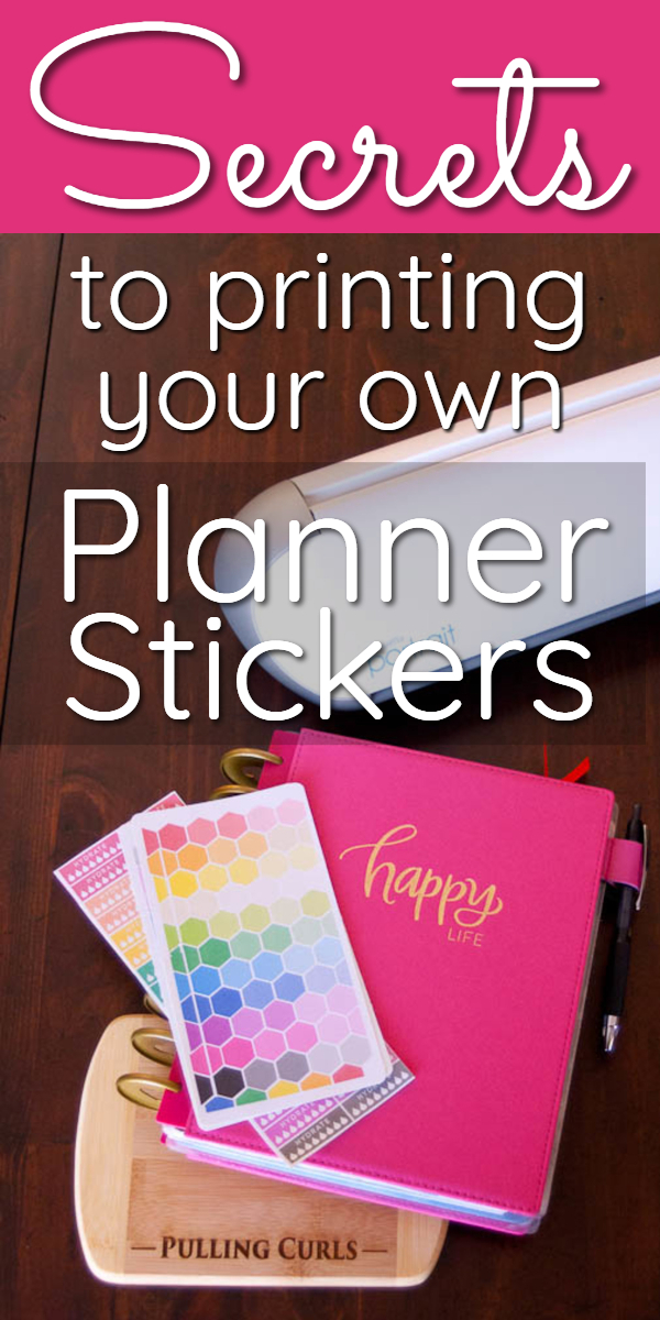One of the simplest ways to save money is to make your own stickers. It is so easy to DIY planner stickers with some online templates. #stickers #silhouette #planner #planning via @pullingcurls