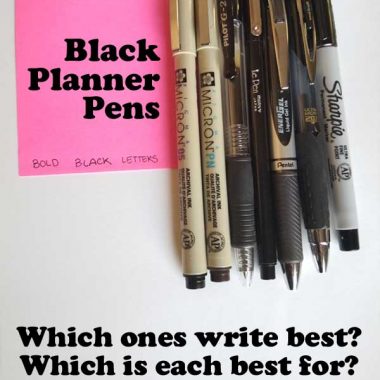 Best black planner pens