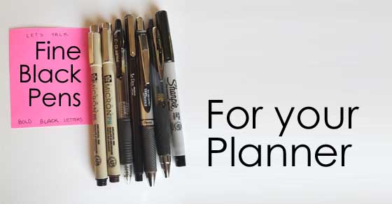 Best Pens for Planners: Favorite black pens for the Happy Planner