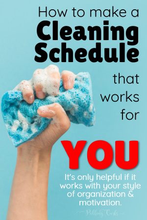 Weekly cleaning schedule