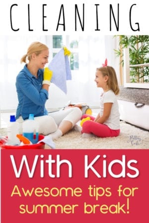 cleaning your house with kids
