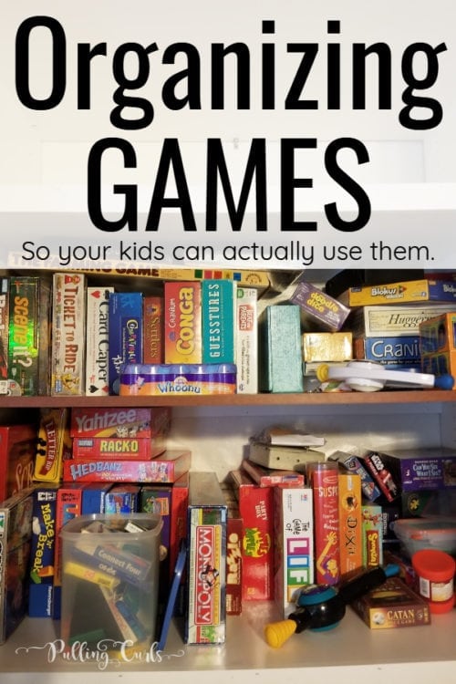 Organizing games can make them easy to access for kids and families who enjoy using them, but not always putting them away. We'll talk about how to organize card, board and vertical organizing to make your storage super efficient & handy. organizing games efficiently