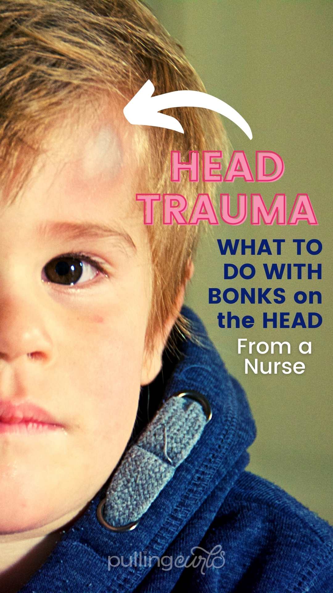 When your child (or baby or toddler) bumps their head or has a head injury you WORRY.  Find out the facts about WHEN to worry, signs of a concussion and how long it will take for the swelling to disappear? via @pullingcurls