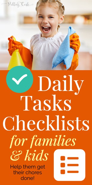 help your kids get stuff done by creating a checklist of the things they do weekly!
