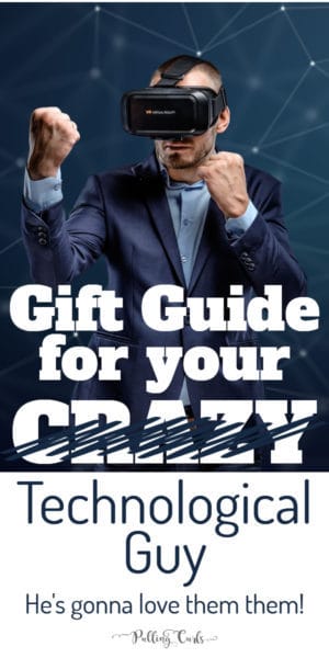 These techno gifts for men will have your technological guy wearing a smile on that special occasion. Great for birthdays, Christmas or just to say you love them. Some are even under $20, so don't let the price tag of tech gifts scare you -- he will love these, even if you think they have everything! #dad #husband #guys #gifts Techno gifts for men