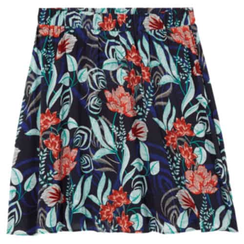 Ryan Wythe Orchid Elastic Waist A-Lin Skirt