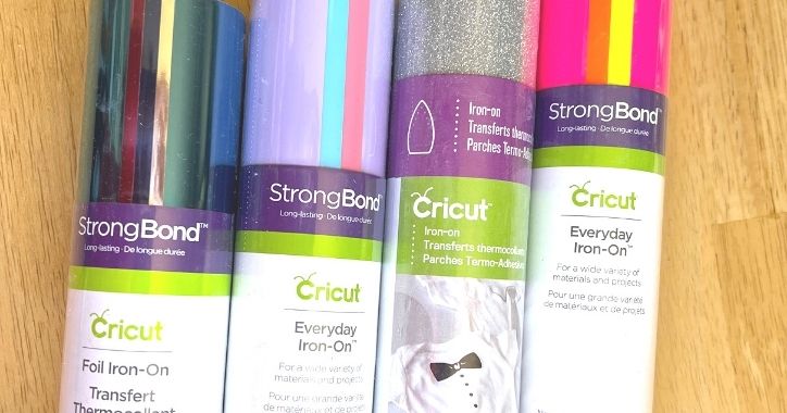 NEW-Cricut Everyday Iron-On Mesh/Strong Bond/Gold & White/Set of 2