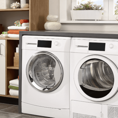 Small organized laundry room.