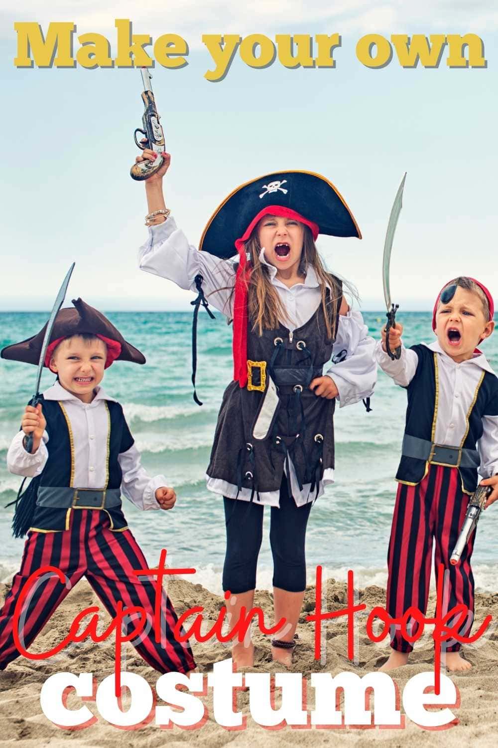 three children dressed as pirates via @pullingcurls