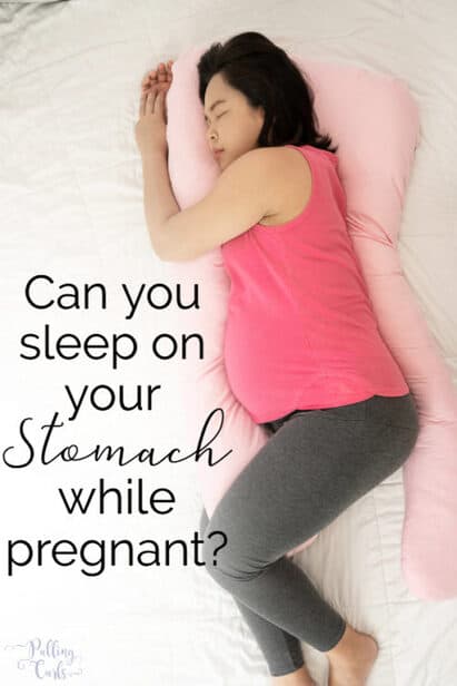 pregnant woman sleeping on side