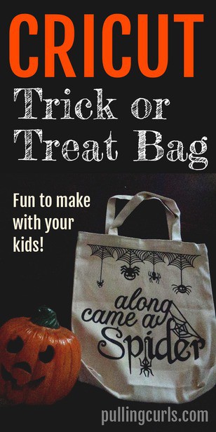 Cricut Halloween Trick or Treat Two-Sided Tote Bag via @pullingcurls