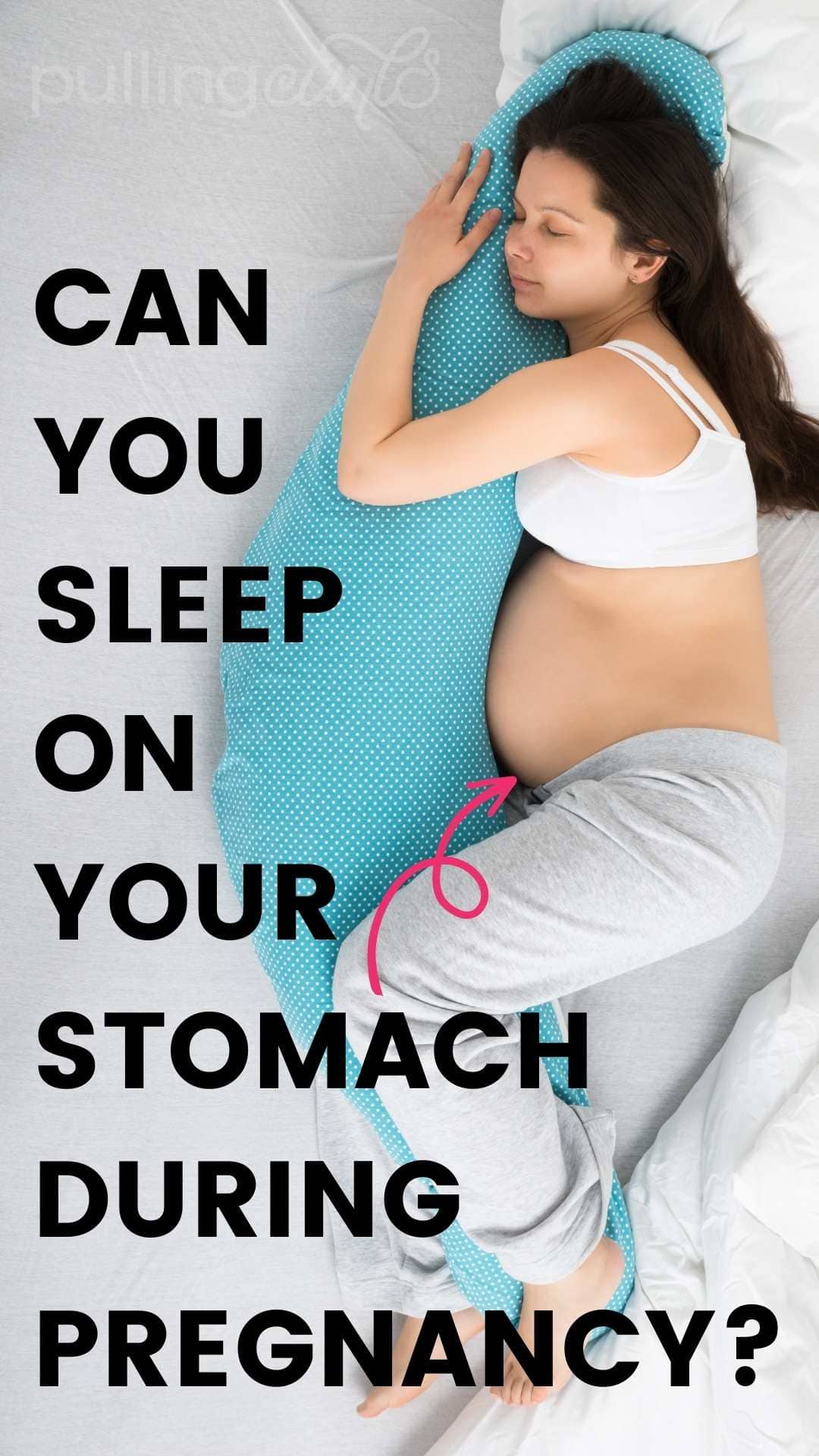 Is your stomach your best sleep position during your pregnancy? This article shares if you CAN sleep on your stomach while pregnant & other positions during pregnancy. via @pullingcurls