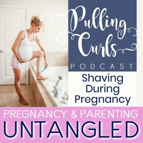 pregnant woman shaving