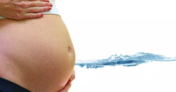 Pregnant woman, water