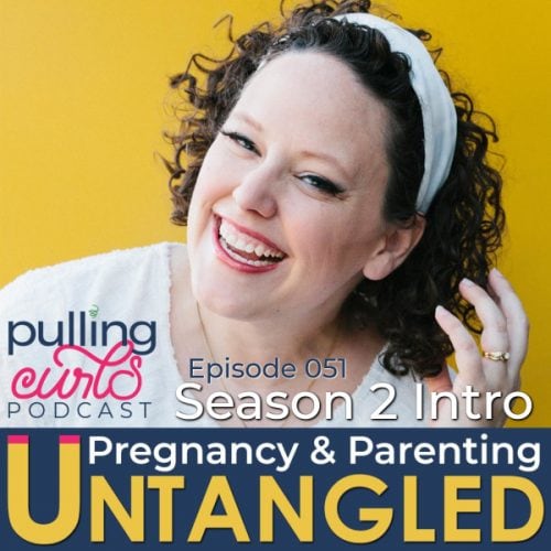 Pulling Curls Podcast Season 2 Introduction -- Hilary on Yellow Background
