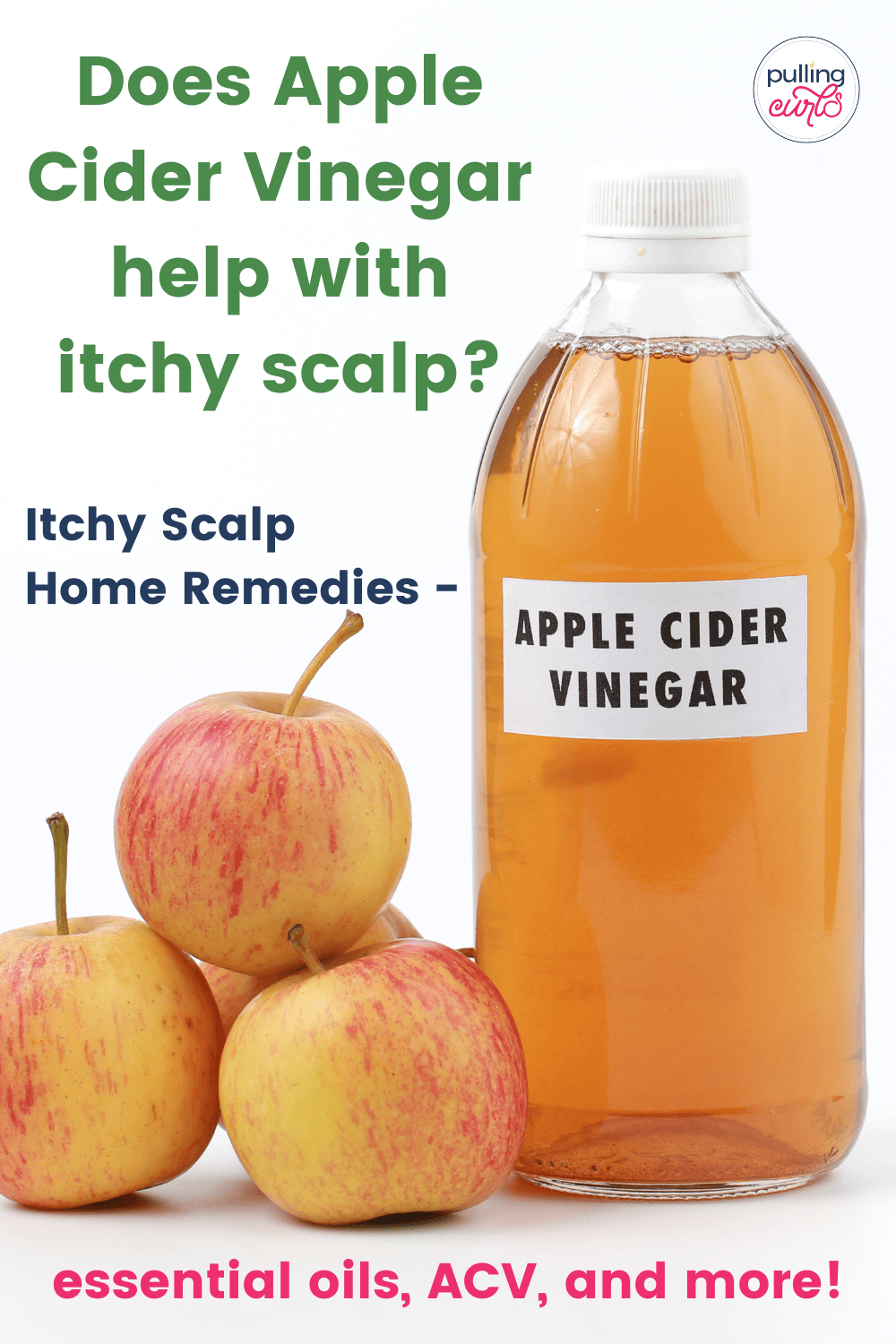 An extremely itchy scalp and neck cries out for treatment.  It can be SO embarrassing not to mention annoying.  We're going to talk apple cider vinegar, essential oils to help fix it! #acv #eo #scalp via @pullingcurls