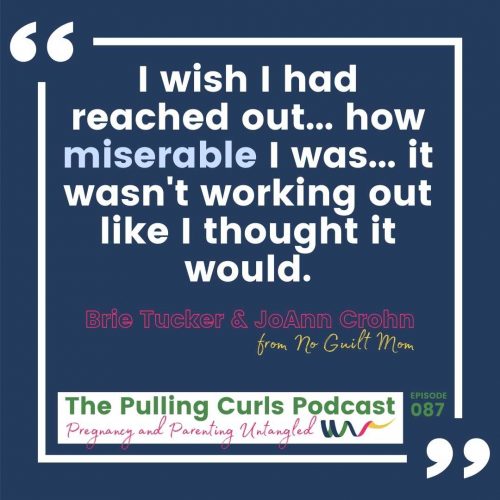 I wish I had reached out.... how miserable I was... it wasn't working out like I thought it would.