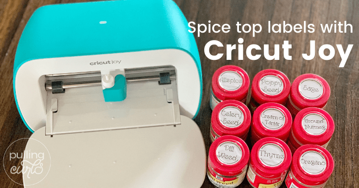 Spice Top Labels with Cricut Joy