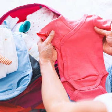 woman packing hospital bag