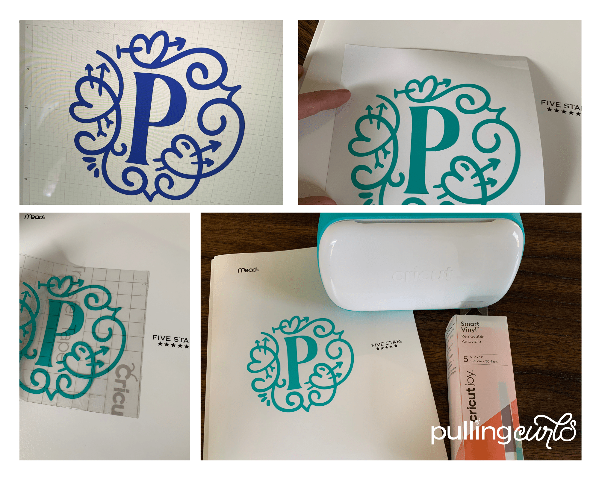 Personalize back to school supplies with Cricut Joy - Monogram School Folder Collage