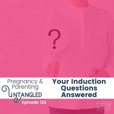 pregnant woman holding belly / your induction questions answered