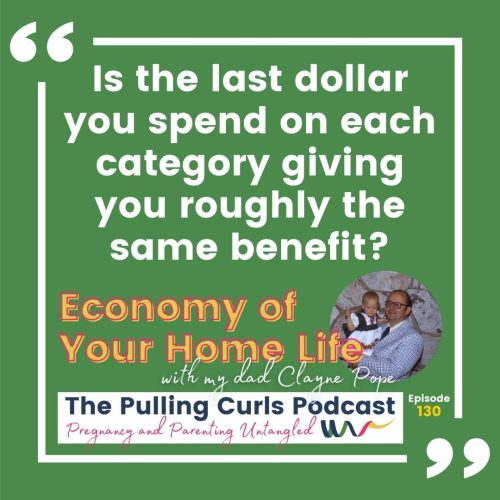 is the last dollar you spend on each category giving you roughly the same benefit?