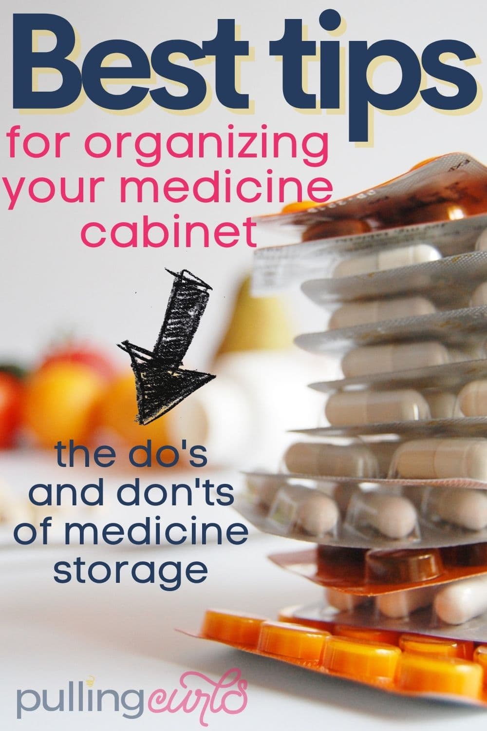 Medicine storage can be tricky. Whether you have a full sized medicine cabinet, or sometimes just some wall/linen closet storage you can use -- you can easily DIY this common trouble area into an easy way to get what you need, even if you don't have a medicine cabinet! via @pullingcurls