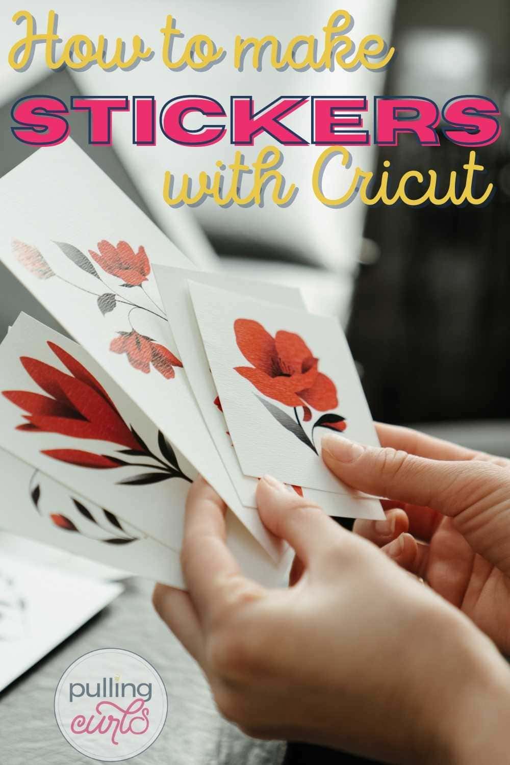 Making stickers with the Cricut Maker is harder than it sounds. Here are 5 tips to help you! via @pullingcurls