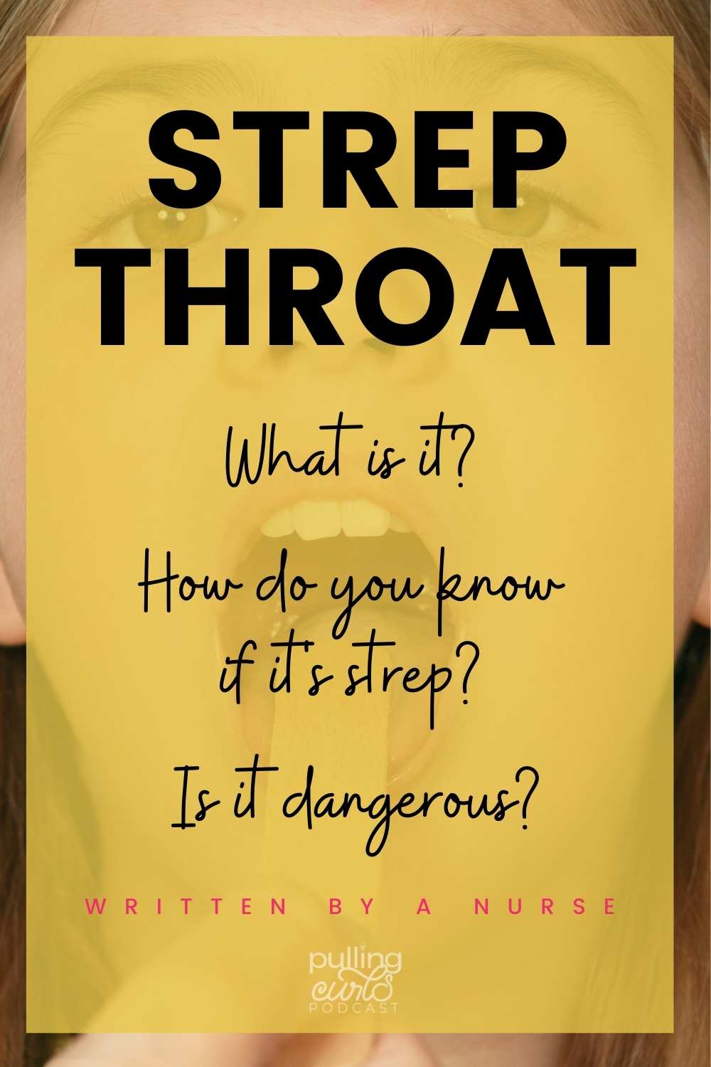 Today we're chatting strep throat. What to watch for, what is likely strep or likely isn't... via @pullingcurls