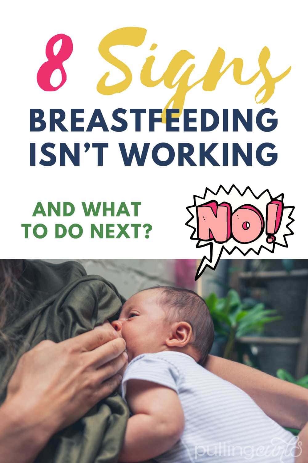 Struggling with breastfeeding? Don't let guilt consume you. This comprehensive guide helps you to recognize the signs that breastfeeding isn't working, and offers alternatives to ensure your baby's nutritional needs are met. via @pullingcurls