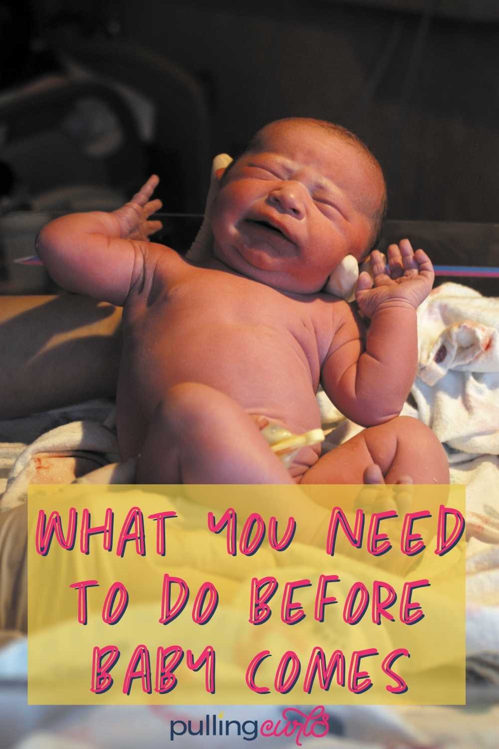 This checklist of important things to do before your new baby arrives will give you THE things a nurse thinks you need to do before hospital, delivery & the baby comes. It's a great way to make sure you're prepared. via @pullingcurls
