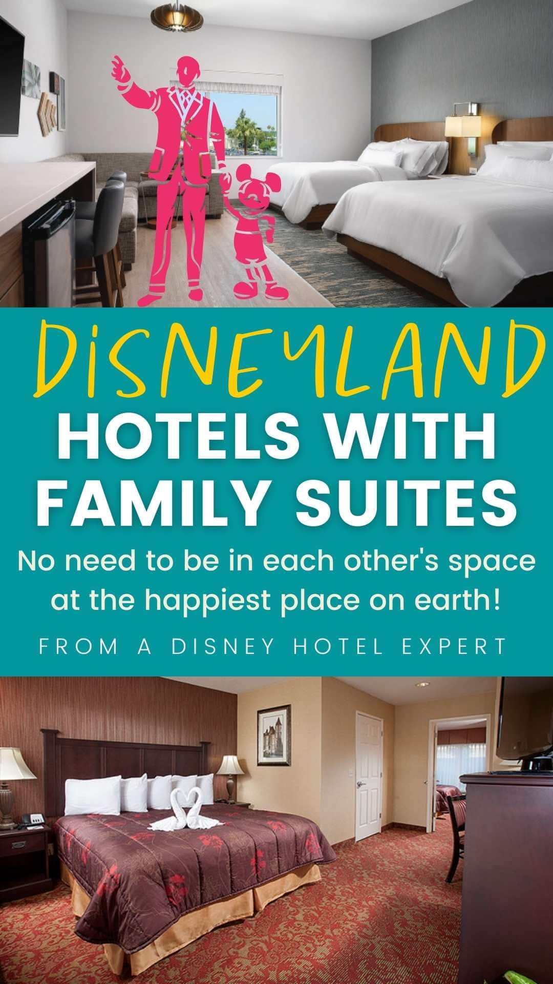 Disneyland hotels have a variety of room types to choose from, including family suites that can accommodate up to eleven people. These suites are perfect for families with small children, as they include a bedroom and a living area with a sofa bed. If you're looking for accommodation that will accommodate your whole family, be sure to check out the Disneyland hotel family suites! via @pullingcurls