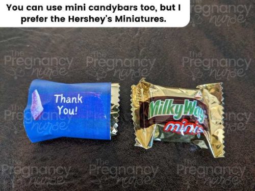 nurse miniature candy bar wrappers using minis instead