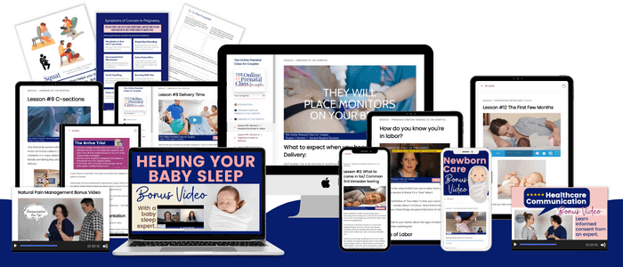 Online prenatal class for Couples All in one class (1) online prenatal class for couples has many videos to help