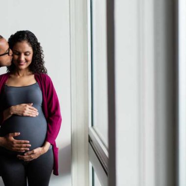 pregnant woman and man who loves her.