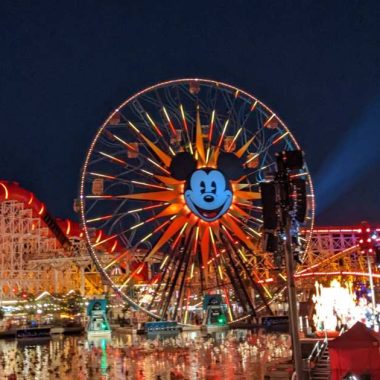 Pixar Pier at night