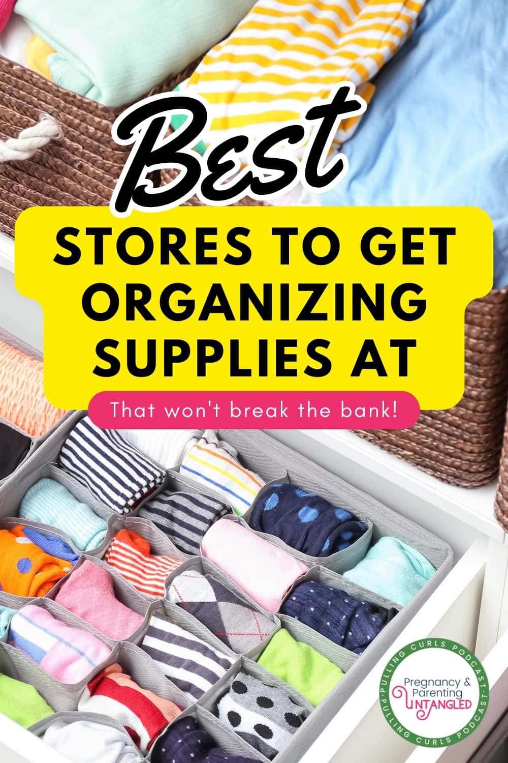 Looking to simplify your space? Check out these top stores for organizing supplies! Ross offers budget-friendly options, while Walmart provides well-priced items. HomeGoods has a variety of pretty and affordable organization essentials. Need sturdy bins? IKEA's got you covered. For convenience, shop on Amazon. The Container Store is pricey but has high-quality products. #organization #homegoods #IKEA #Walmart #Amazon via @pullingcurls