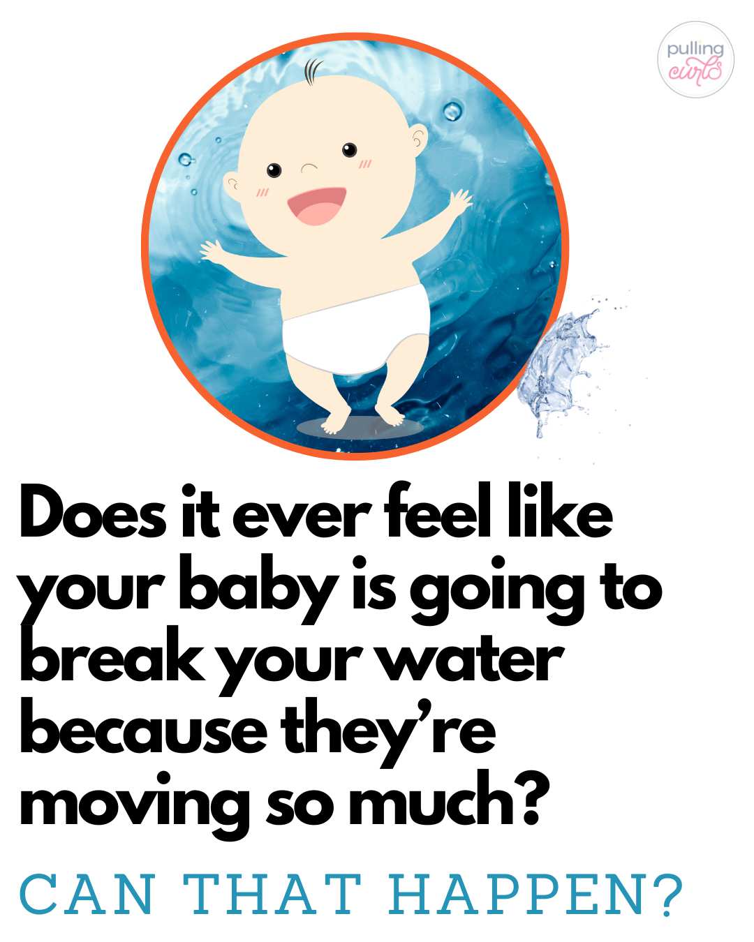 Feeling those tiny 👶 kicks? Worried you might spring a leak 🌊 any minute? You're not alone, mama! Welcome to the trimester where every flutter makes you think 💭 "Is this it? Is my water about to break💧?" Relax, we're in this together! 😊💕 via @pullingcurls