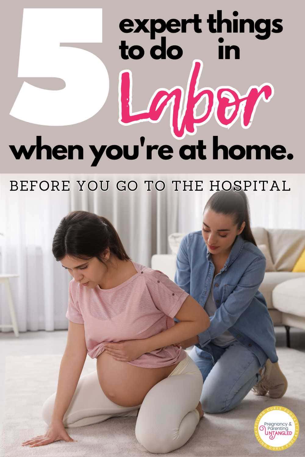 "5 Things To Do While in Labor at Home: A helpful guide for expectant mothers. Get tips on how to make the most of early labor at home, including sleeping, changing positions, cooking, watching TV, and dancing. Discover how these activities can distract from the pain and keep you active. Learn about the importance of adding music, cleaning (especially the bathroom), eating balanced snacks, and staying hydrated. Plus, find out how partners can assist during this crucial time. Get expert advice from a nurse and mother of three on The Pulling Curls Podcast, where pregnancy and parenting are untangled. #pregnancy #parenting #laborathome #earlylabor" via @pullingcurls