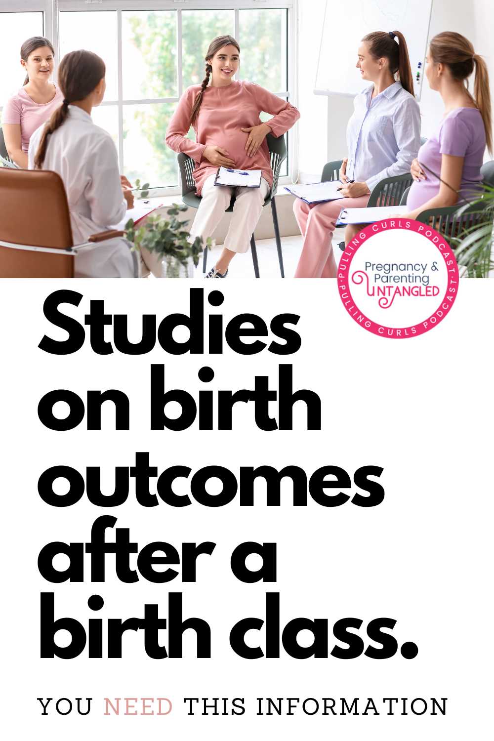 "Discover the benefits of attending a prenatal class! Studies show that taking a quality prenatal class can help reduce the risk of c-sections and failed inductions. Learn how to effectively communicate with your healthcare provider, set realistic expectations for labor, and utilize movement during childbirth. Find out how attending a prenatal class can lead to fewer epidurals, decreased pain in early labor, and less perineal trauma. Join an online prenatal class for couples today. via @pullingcurls